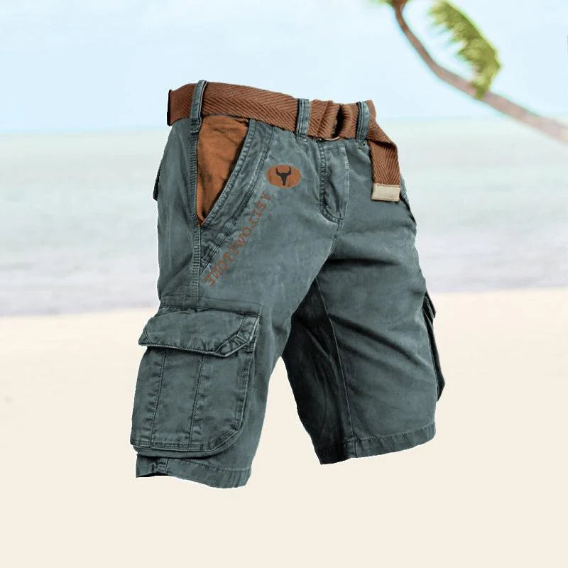 DazzleSport Men's Bull Cargo Shorts