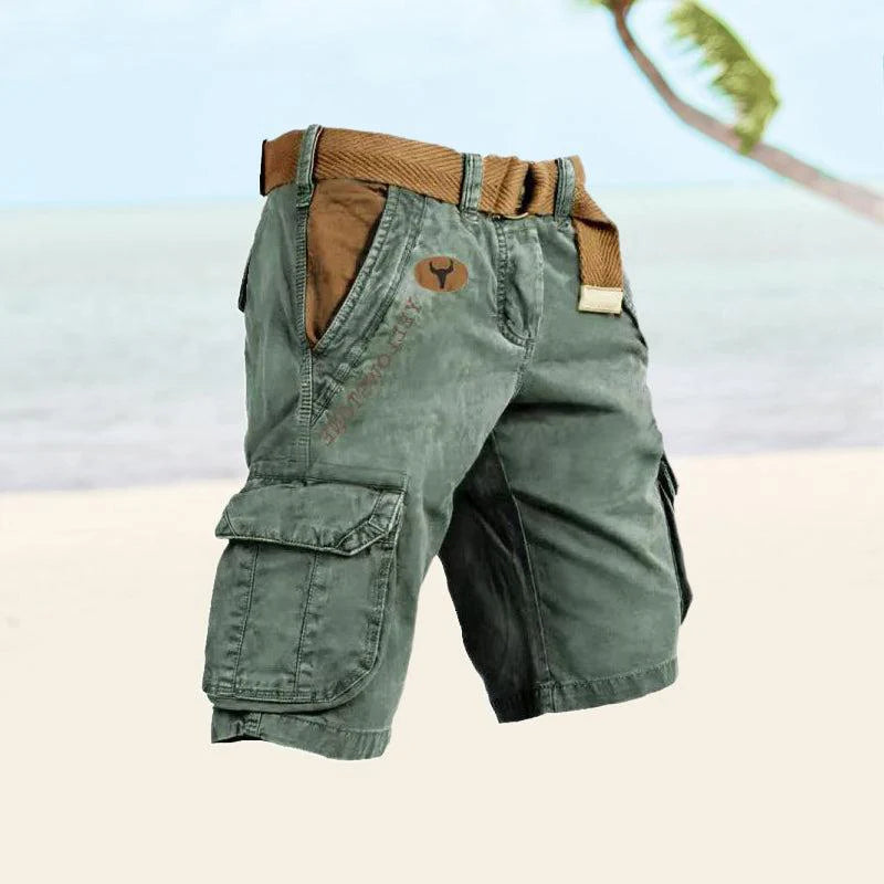 DazzleSport Men's Bull Cargo Shorts