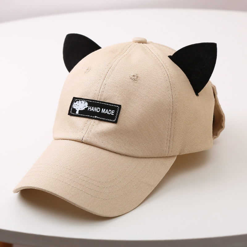 Vintage Dad Hat-Men's Novelty Baseball Cap With Pilot Glasses, Cool Trendy Sunglasses, Duck Tongue Cap With Cat Ears Sun Protection Hats For Couple