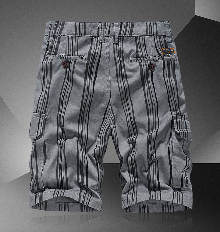 DazzleSport Men's Casual Cotton Zip-Up Cargo Shorts