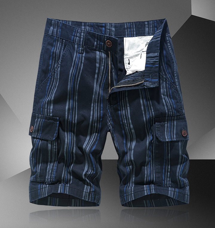 DazzleSport Men's Casual Cotton Zip-Up Cargo Shorts