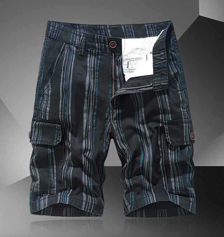 DazzleSport Men's Casual Cotton Zip-Up Cargo Shorts