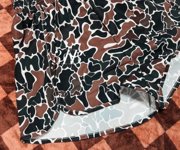 DazzleSport Old School Camo Shorts in Brown