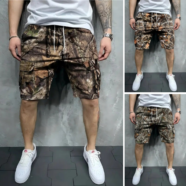 DazzleSport Vintage Tree Branch Camouflage Cargo Shorts
