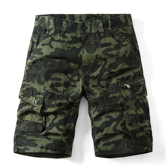 DazzleSport Men's Camo Loose Multi-pocket Shorts