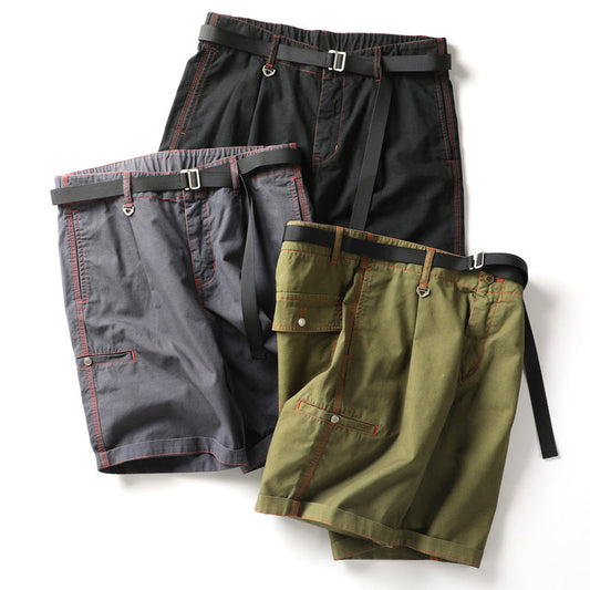 DazzleSport Solid Color Casual Green Washed Cotton Lightweight Men's Shorts