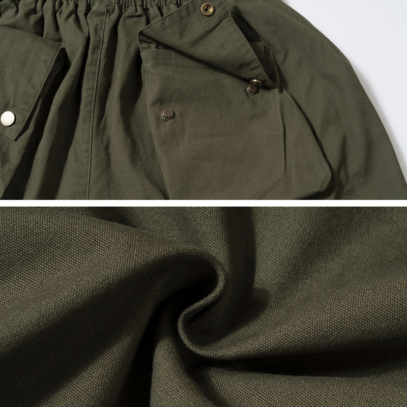 DazzleSport Military Style Solid Color Three-dimensional Multi-pocket Functional Casual Men's Shorts