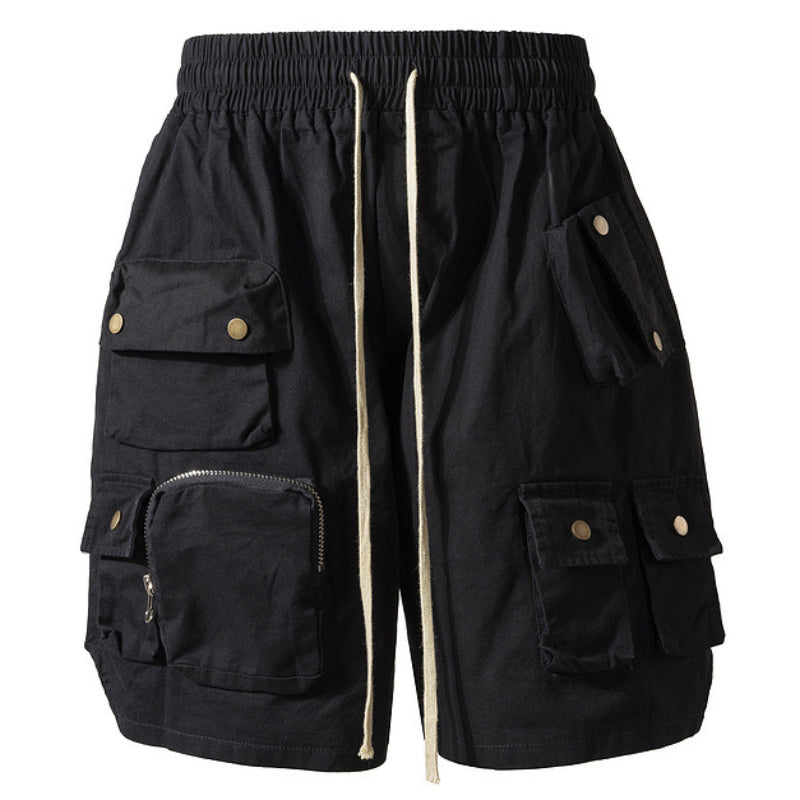 DazzleSport Military Style Solid Color Three-dimensional Multi-pocket Functional Casual Men's Shorts