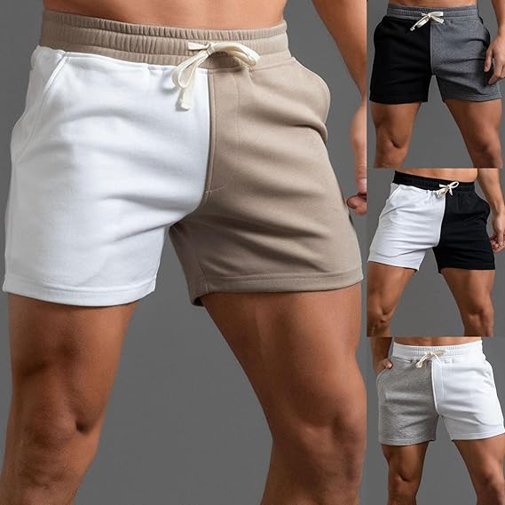 DazzleSport Men's Creative Colorblock Loose Shorts