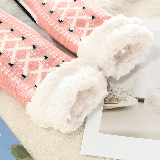 Super Thick Woolen Socks for Women - Non-slip Sole Winter Floor Socks