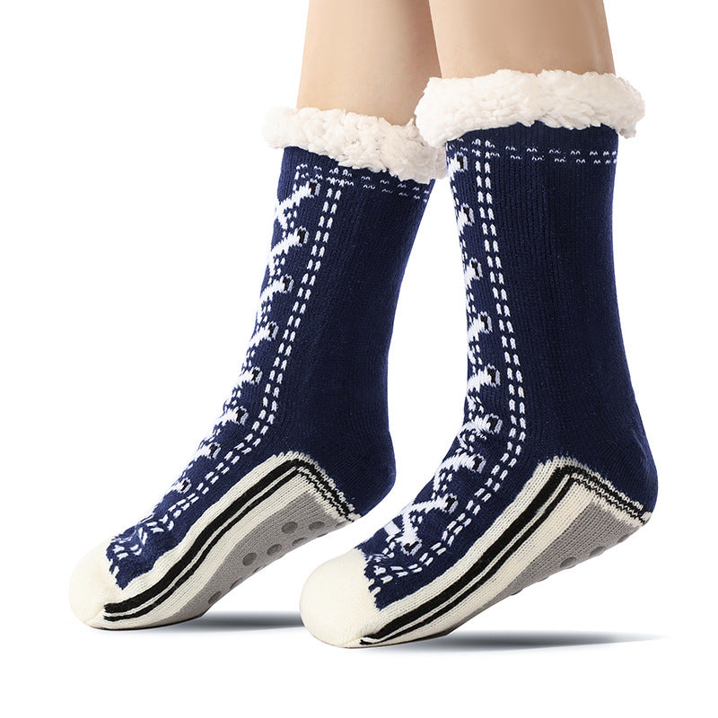 Super Thick Woolen Socks for Women - Non-slip Sole Winter Floor Socks