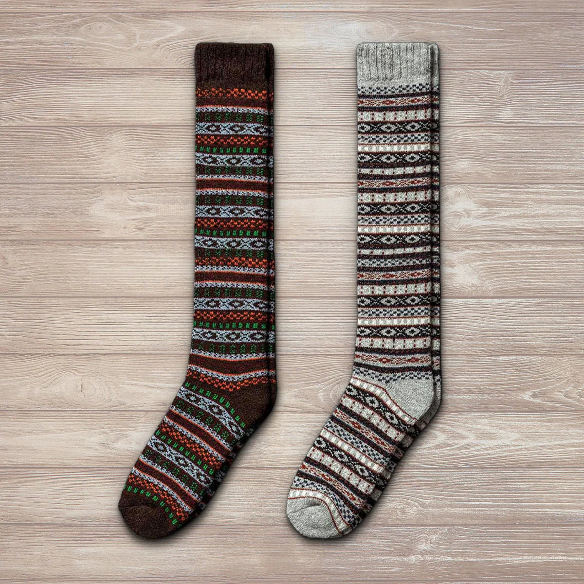 Dazzlesport™ Knee Socks (2 Pairs) - Wool Socks for Men and Women
