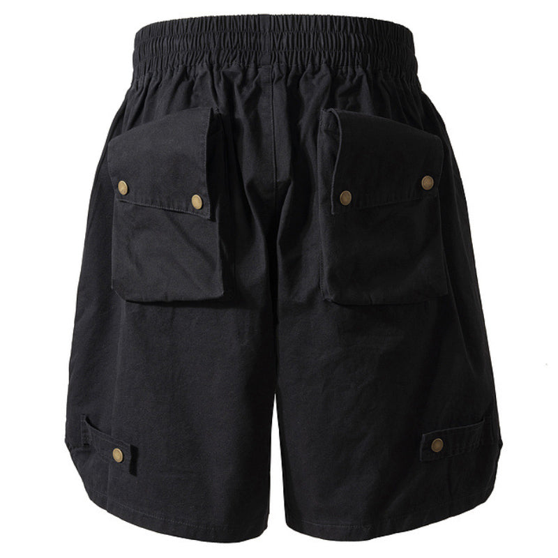 DazzleSport Military Style Solid Color Three-dimensional Multi-pocket Functional Casual Men's Shorts