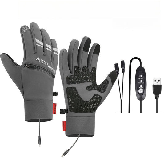 Heated Gloves for Outdoor Activities Windproof and Waterproof with Plus Velvet