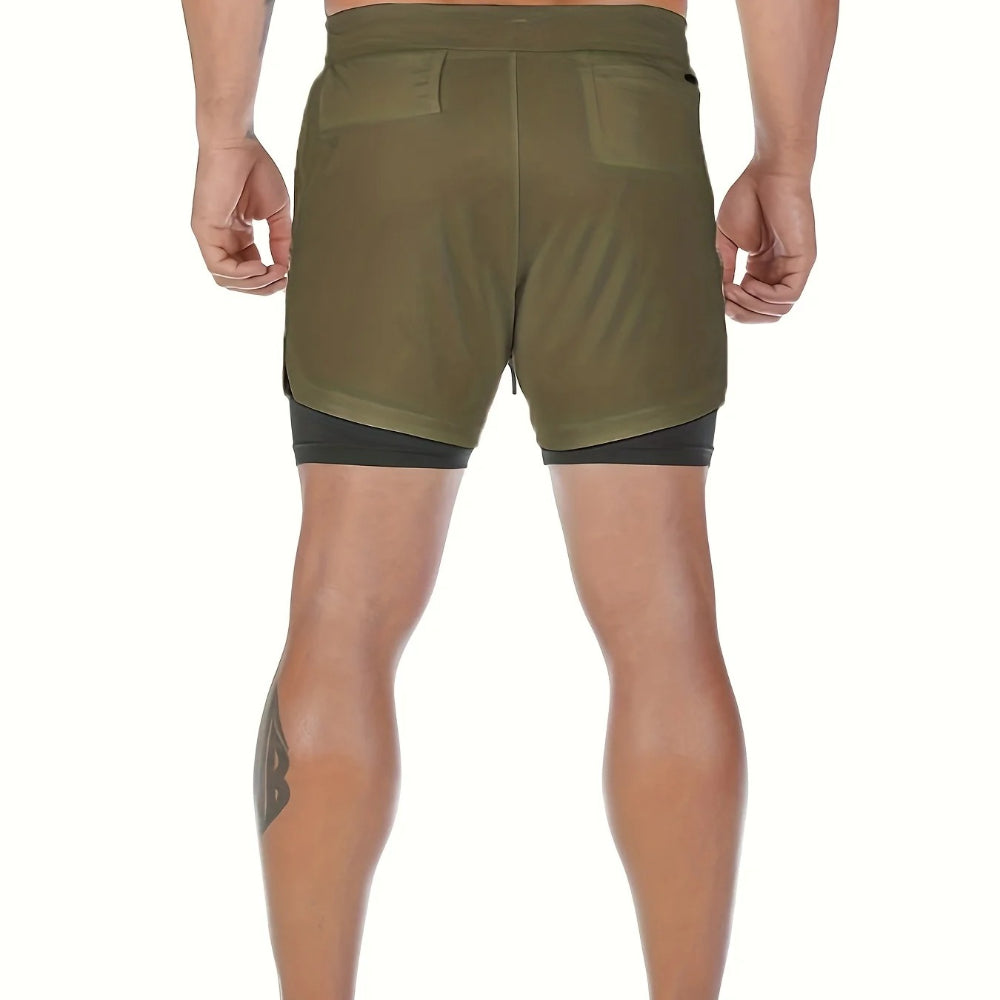 DazzleSport 2-in-1 Breathable Stretch Sports Shorts