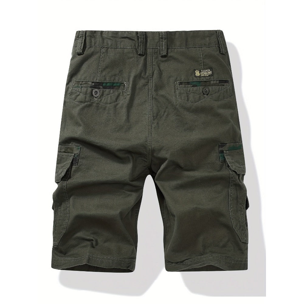 DazzleSport 100% Cotton Camo Men's Cargo Shorts