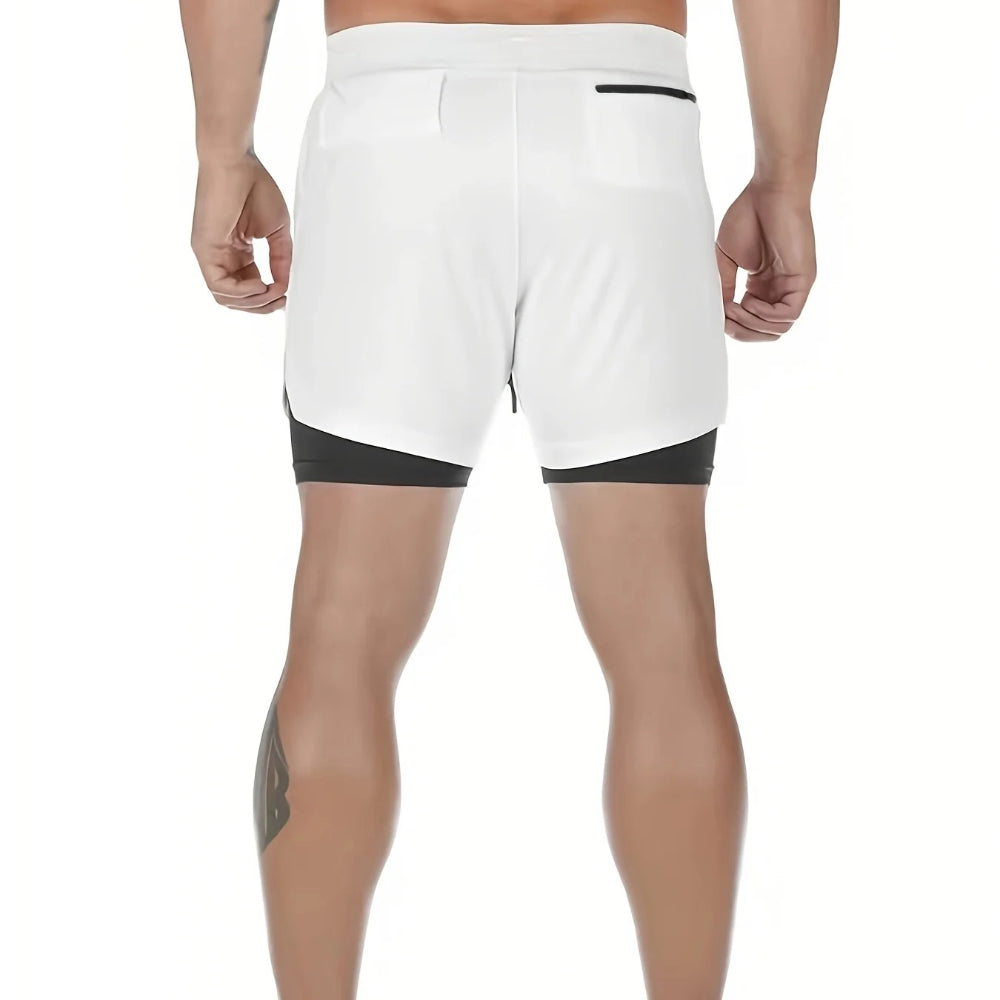 DazzleSport 2-in-1 Breathable Stretch Sports Shorts