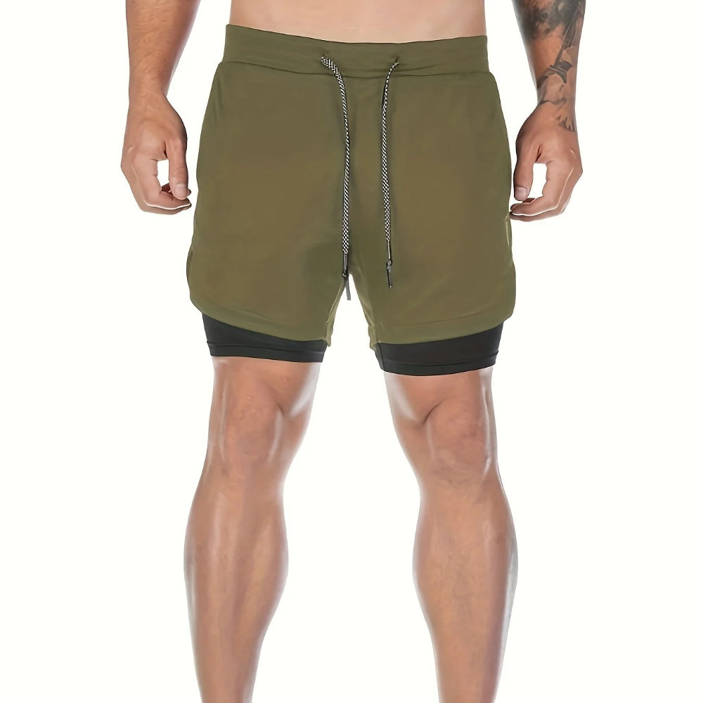 DazzleSport 2-in-1 Breathable Stretch Sports Shorts