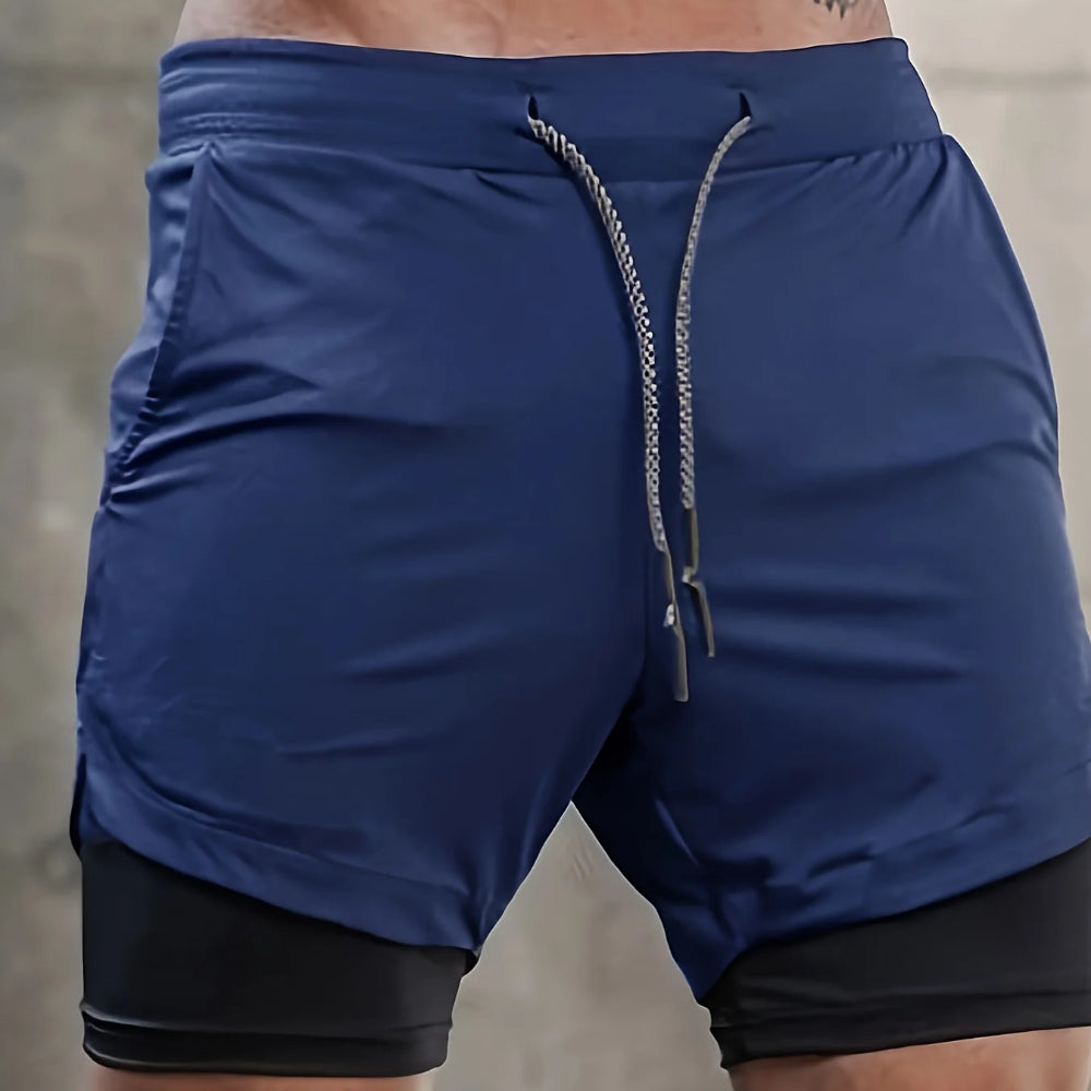 DazzleSport 2-in-1 Breathable Stretch Sports Shorts