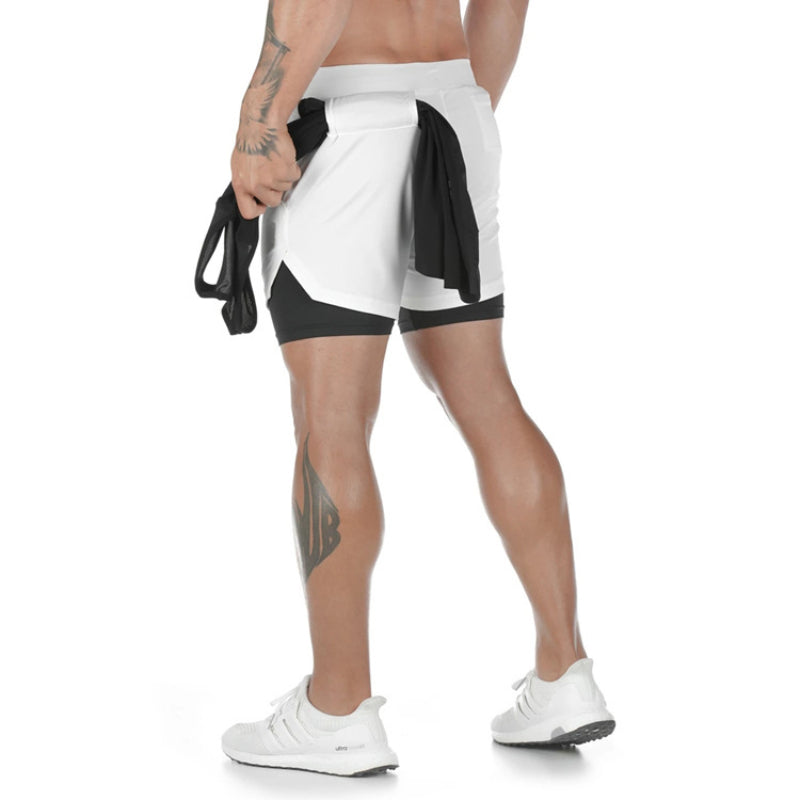 DazzleSport 2-in-1 Breathable Stretch Sports Shorts