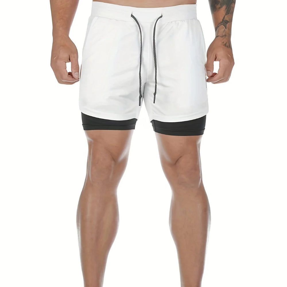 DazzleSport 2-in-1 Breathable Stretch Sports Shorts