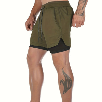 DazzleSport 2-in-1 Breathable Stretch Sports Shorts