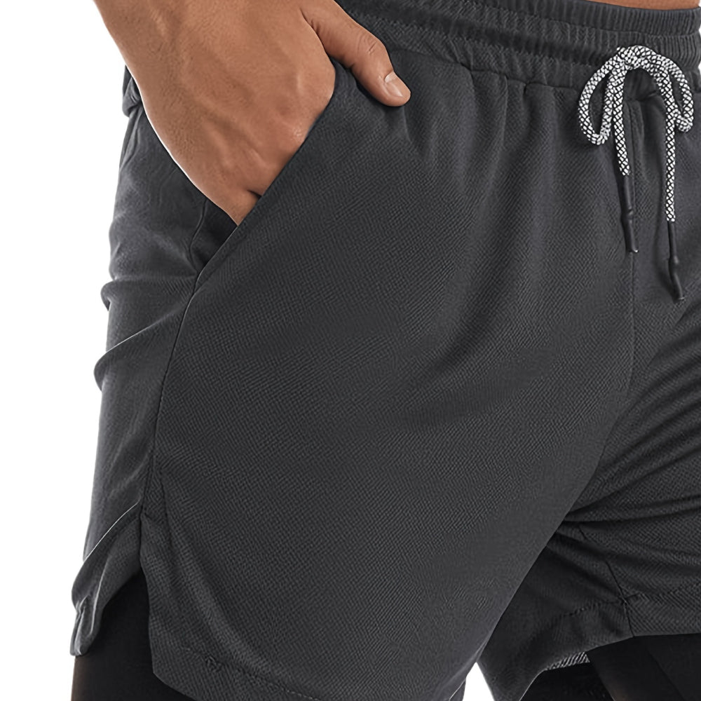 DazzleSport 2-in-1 Breathable Stretch Sports Shorts