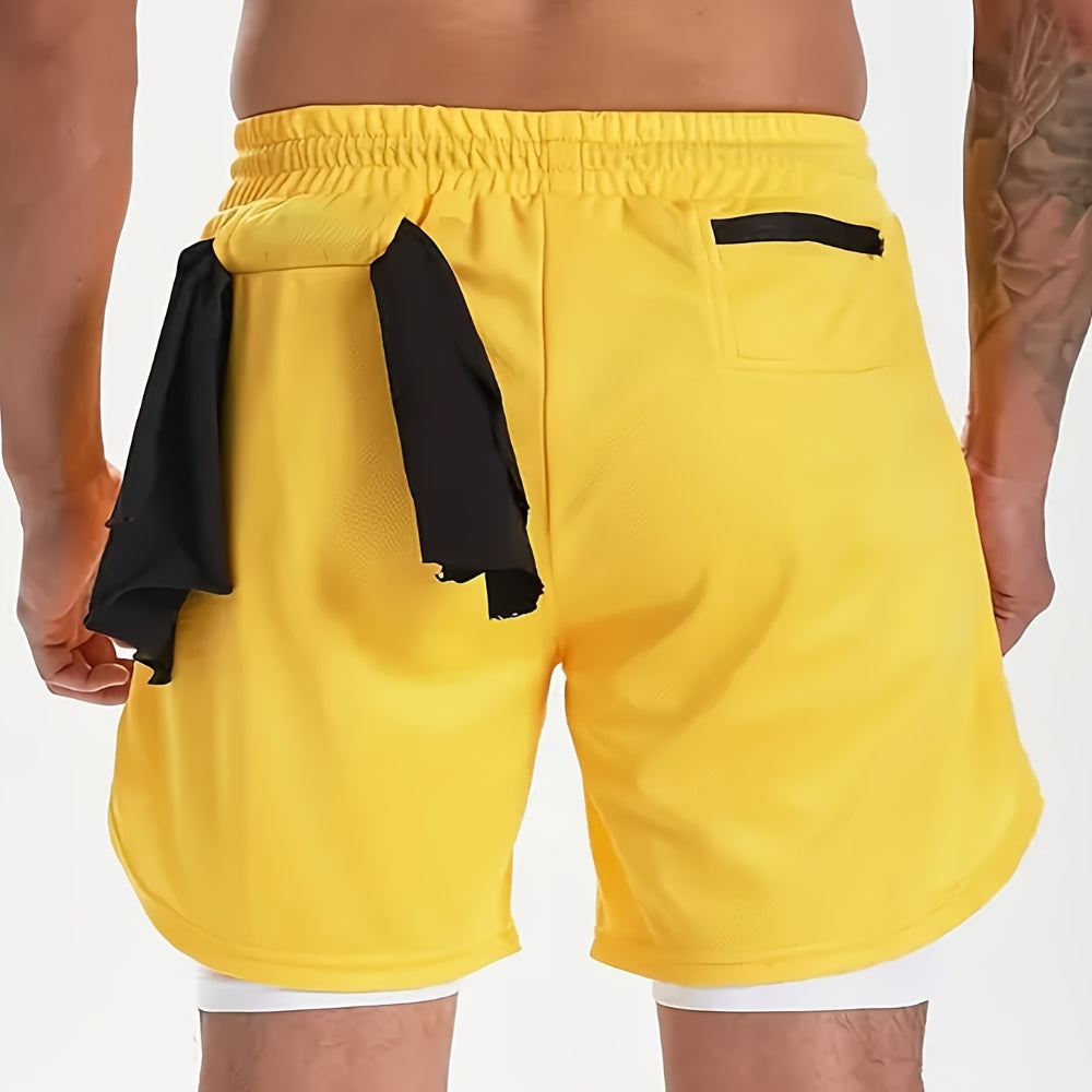 DazzleSport 2-in-1 Breathable Stretch Sports Shorts