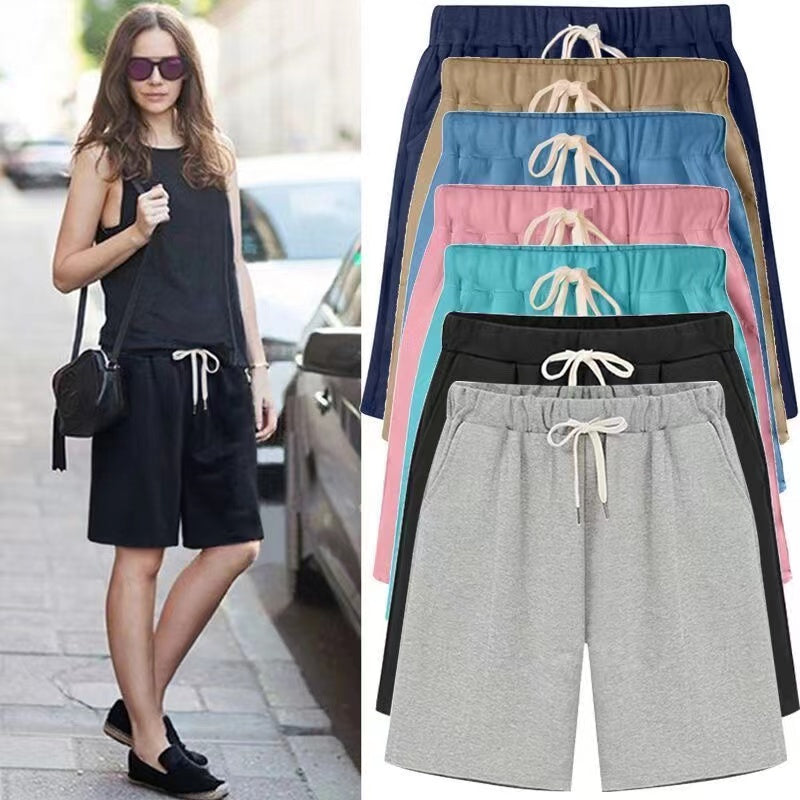 DazzleSport women's Casual Soft Solid Drawstring Shorts