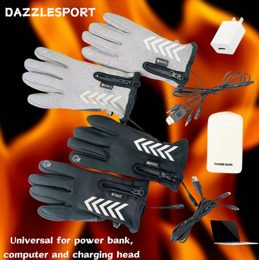 Dazzlesport™ Winter USB Heated Warm Gloves