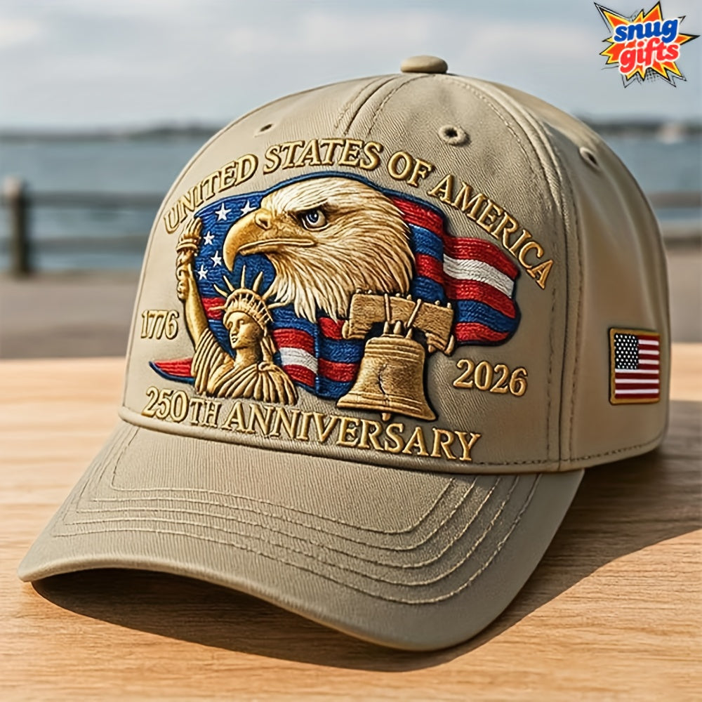 United States 250th Anniversary Eagle Patriotic Baseball Cap TT