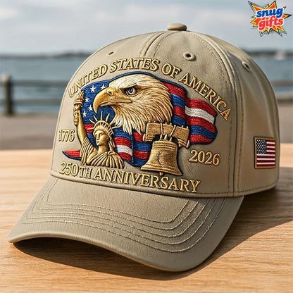 United States 250th Anniversary Eagle Patriotic Baseball Cap TT