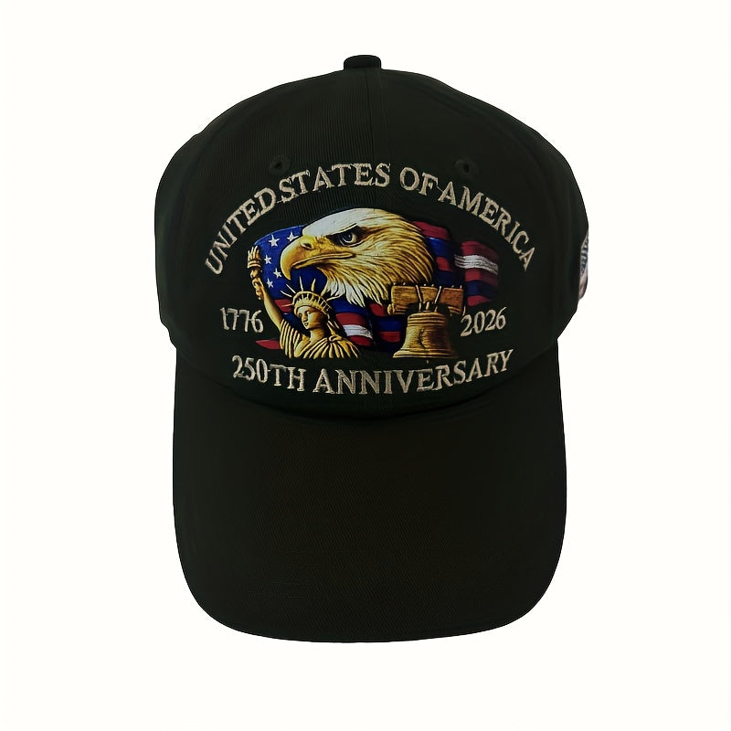 United States 250th Anniversary Eagle Patriotic Baseball Cap TT
