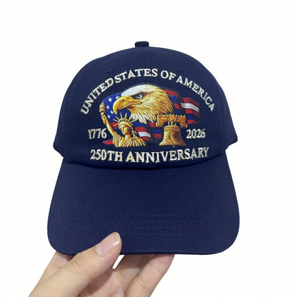United States 250th Anniversary Eagle Patriotic Baseball Cap TT