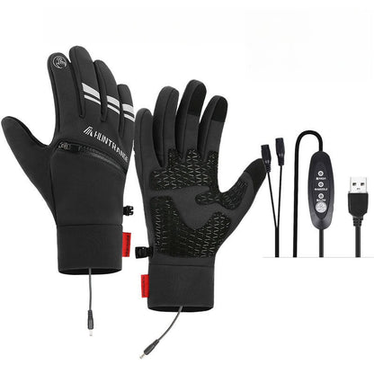 Heated Gloves for Outdoor Activities Windproof and Waterproof with Plus Velvet