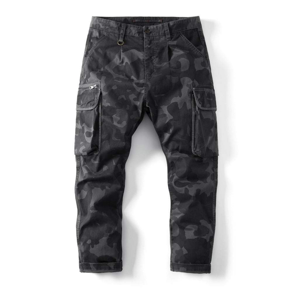 DazzleSport New Autumn and Winter Men's Loose Camouflage Multi-pocket Pants