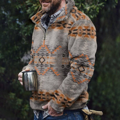 Dazzlesport™ Casual Flannel Button Pocket Sweater