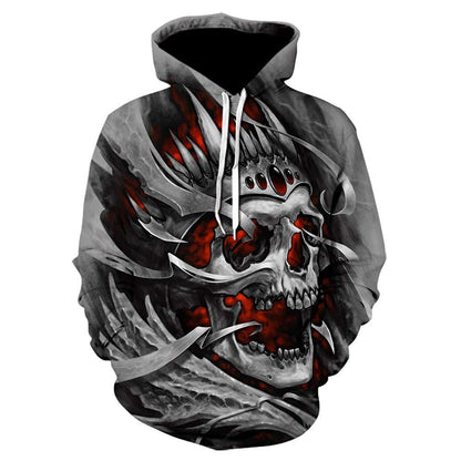 Dazzlesport™ Halloween 3D Digital Print Loose Men's Hooded Sweatshirt