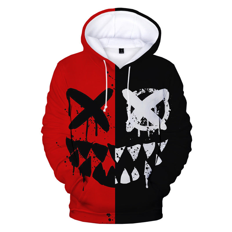 Dazzlesport™ Halloween 3D Digital Print Loose Men's Hooded Sweatshirt