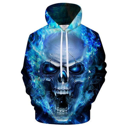 Dazzlesport™ Halloween 3D Digital Print Loose Men's Hooded Sweatshirt