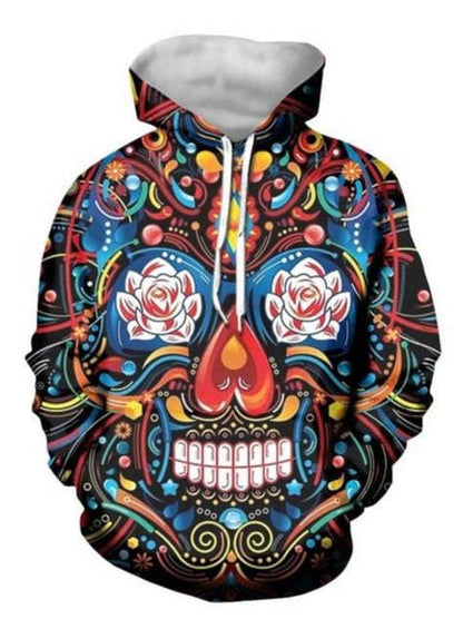 Dazzlesport™ Halloween 3D Digital Print Loose Men's Hooded Sweatshirt