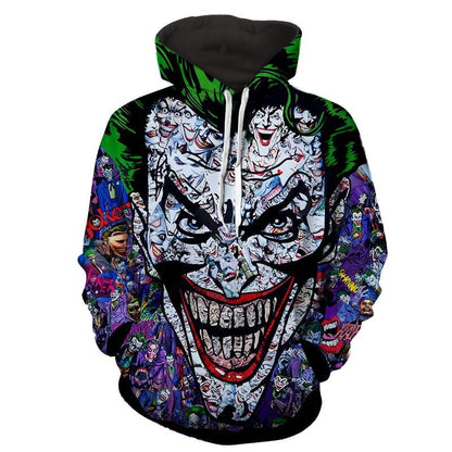 Dazzlesport™ Halloween 3D Digital Print Loose Men's Hooded Sweatshirt