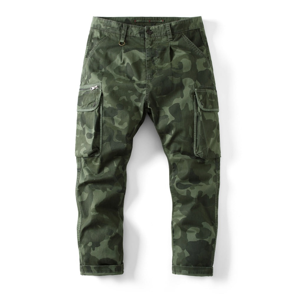 DazzleSport New Autumn and Winter Men's Loose Camouflage Multi-pocket Pants