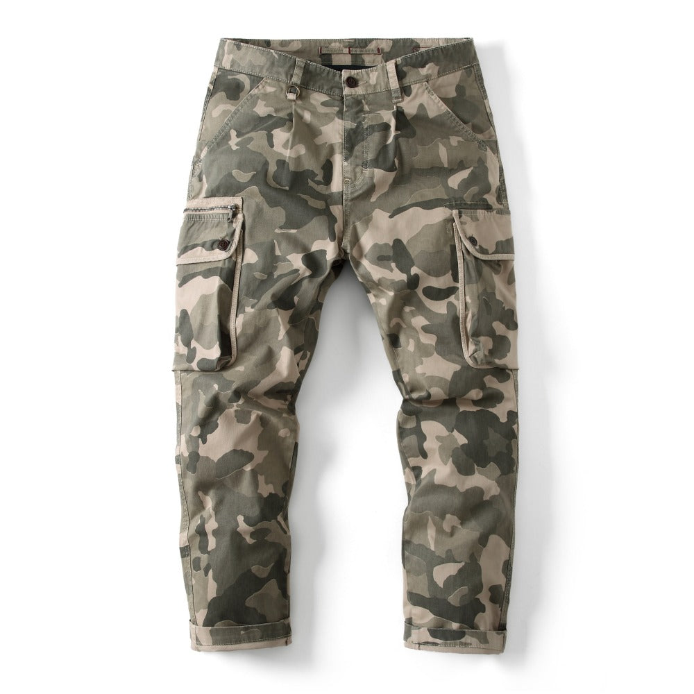 DazzleSport New Autumn and Winter Men's Loose Camouflage Multi-pocket Pants