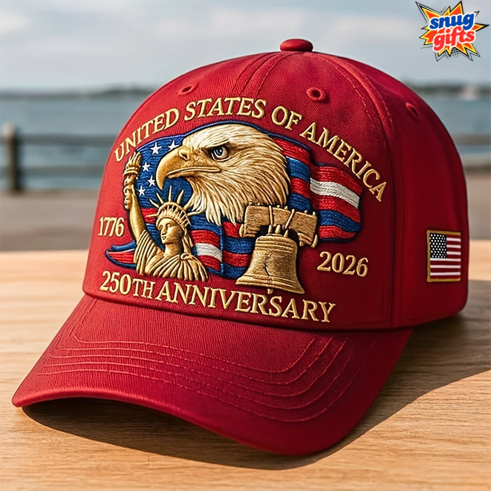 United States 250th Anniversary Eagle Patriotic Baseball Cap TT