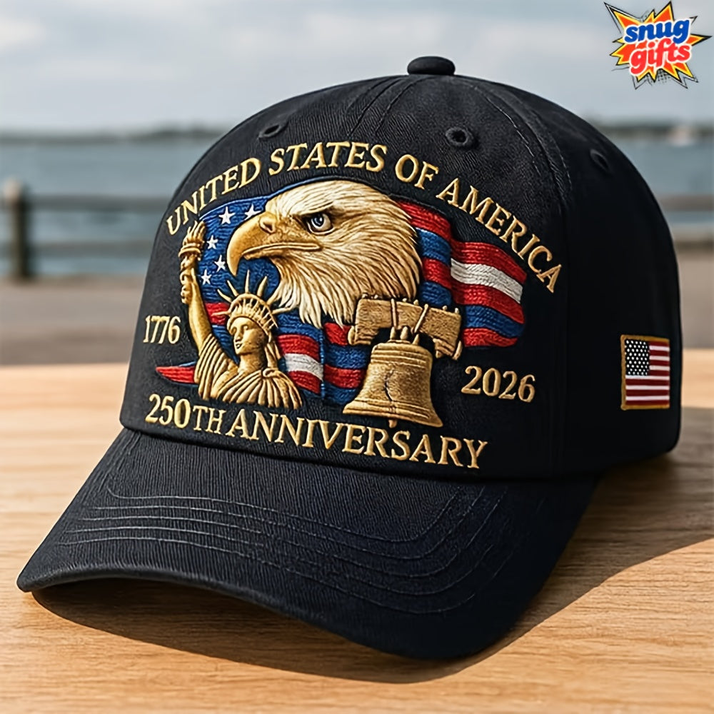 United States 250th Anniversary Eagle Patriotic Baseball Cap TT