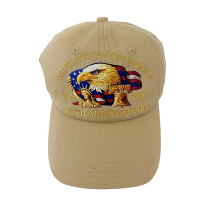 United States 250th Anniversary Eagle Patriotic Baseball Cap TT