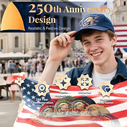United States 250th Anniversary Eagle Patriotic Baseball Cap TT