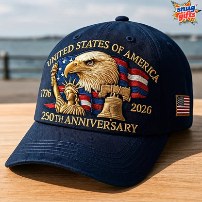 United States 250th Anniversary Eagle Patriotic Baseball Cap TT