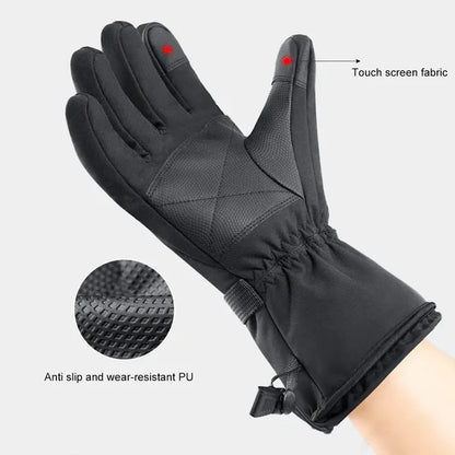 Dazzlesport™ Leather Rechargeable Heated Gloves